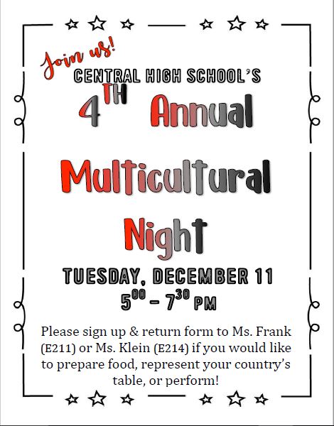 Multicultural Night 2018 English Flyer 